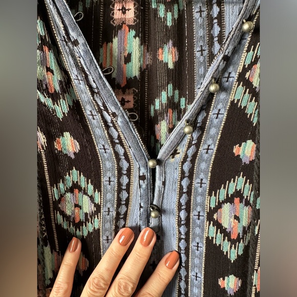 Anthropology Holding Horses Dress Size Small Blue - Picture 5 of 10